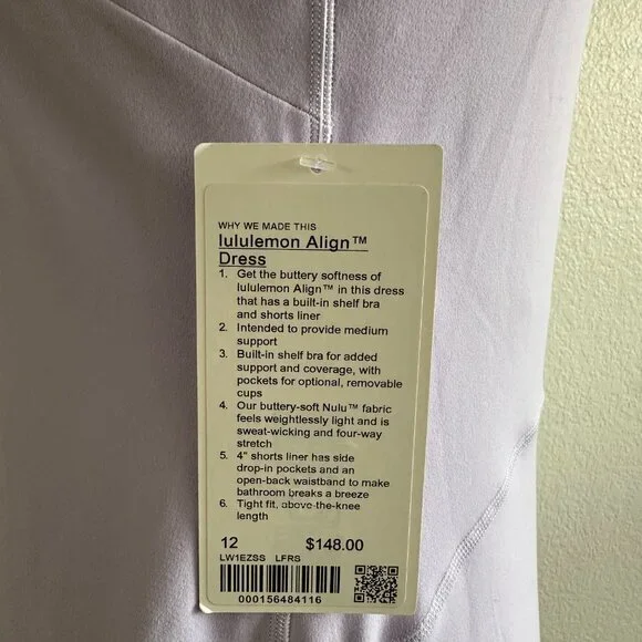 🌸 **NWT Lululemon Align™ Dress - Size 12 - Purple/Lavender** 🌸 - Picture 7 of 10